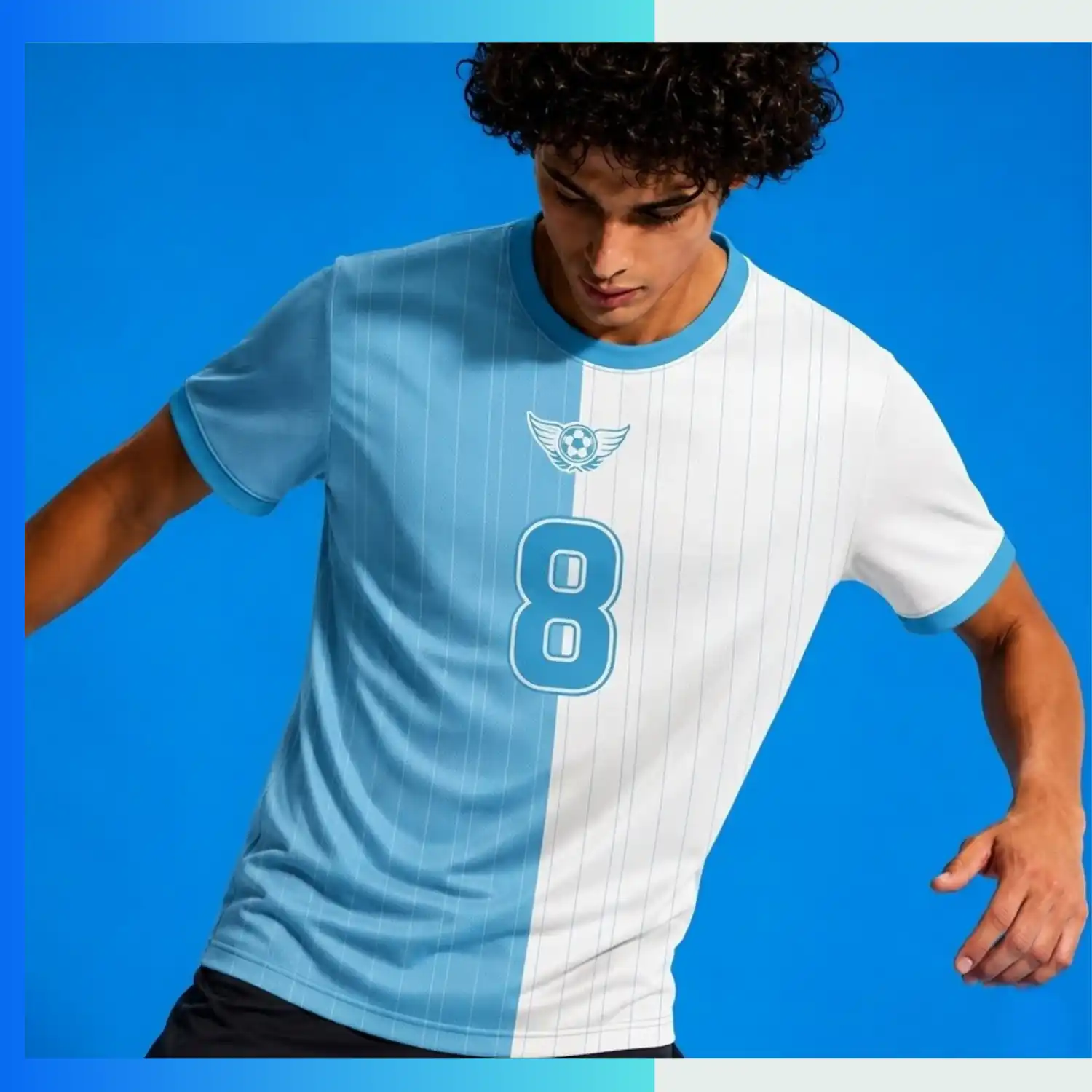 Custom Men's & Youth Soccer Jerseys with180G Spandex Interlock - Round Neck - Image 3