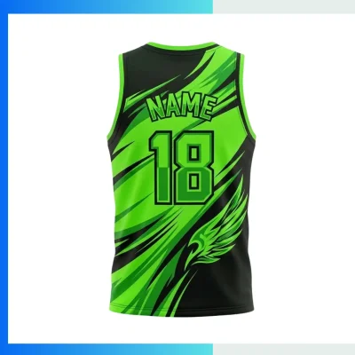 Alternative view of Custom Basketball Jersey – Pro Interlock 150gsm Sublimation Round Neck