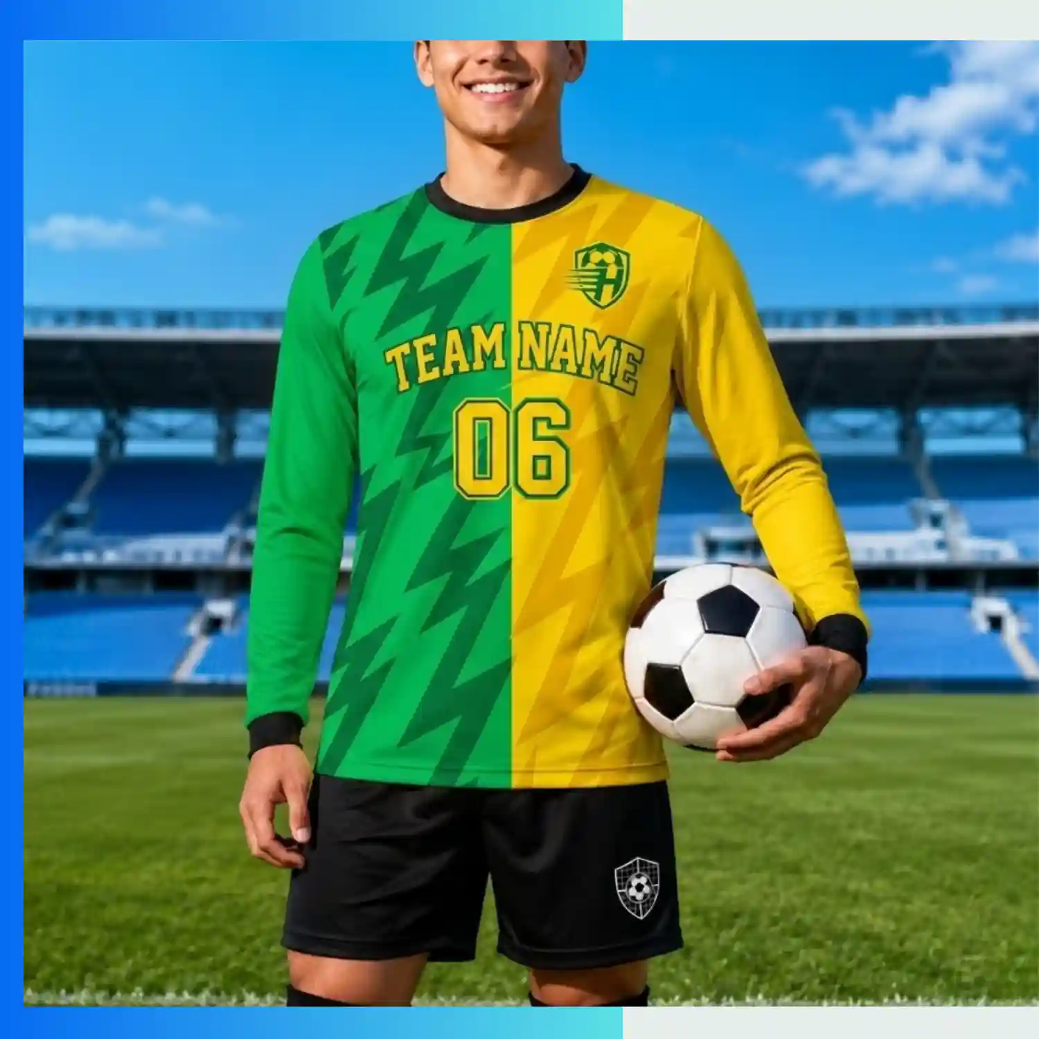 Sublimation Long Sleeve Soccer Jersey – Custom Team Football Kit - Image 3
