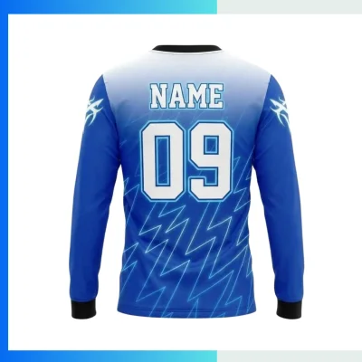 Alternative view of Custom Long Sleeve Soccer Jersey – Full Sublimation with Multiple Fabric Options