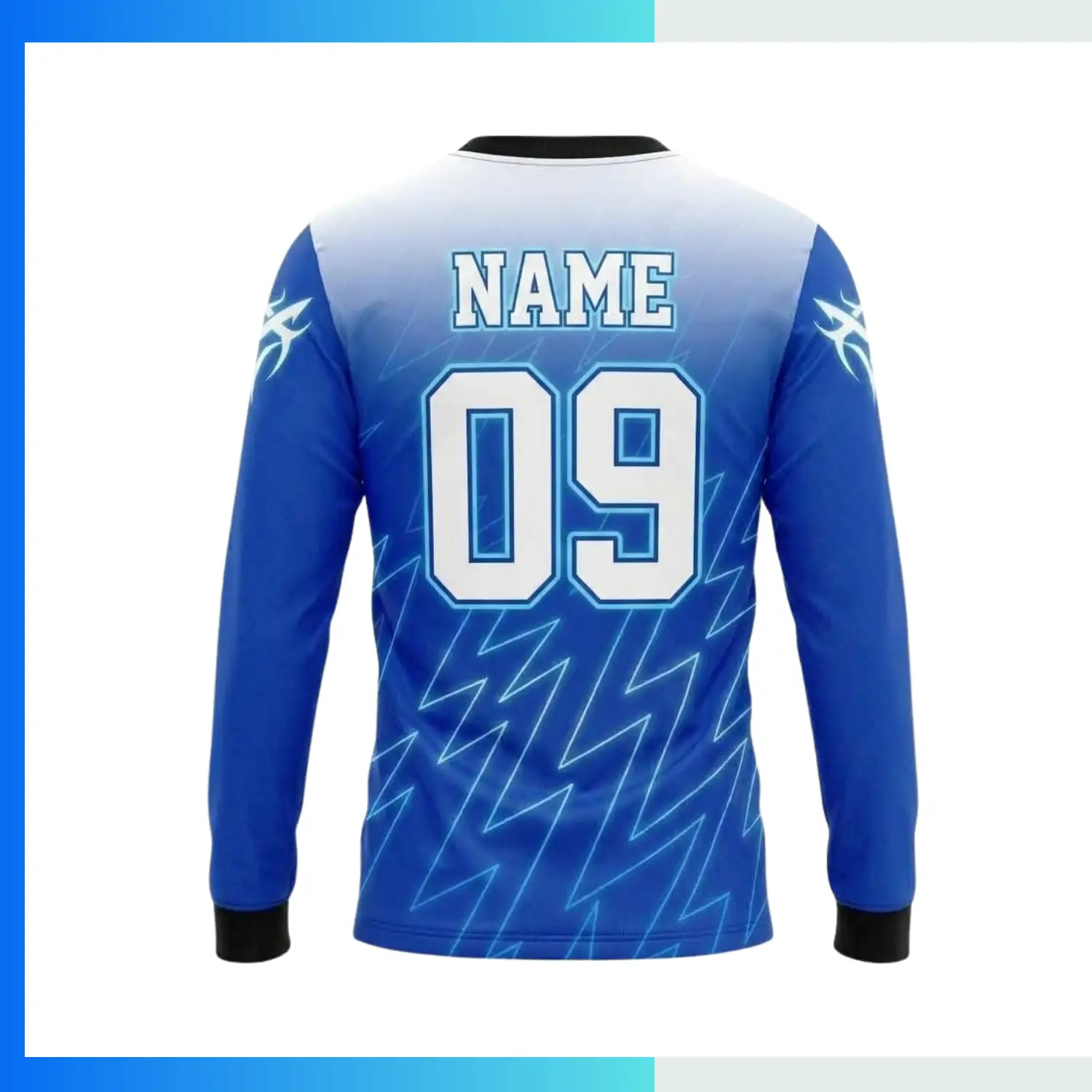 Custom Long Sleeve Soccer Jersey – Full Sublimation with Multiple Fabric Options - Image 2