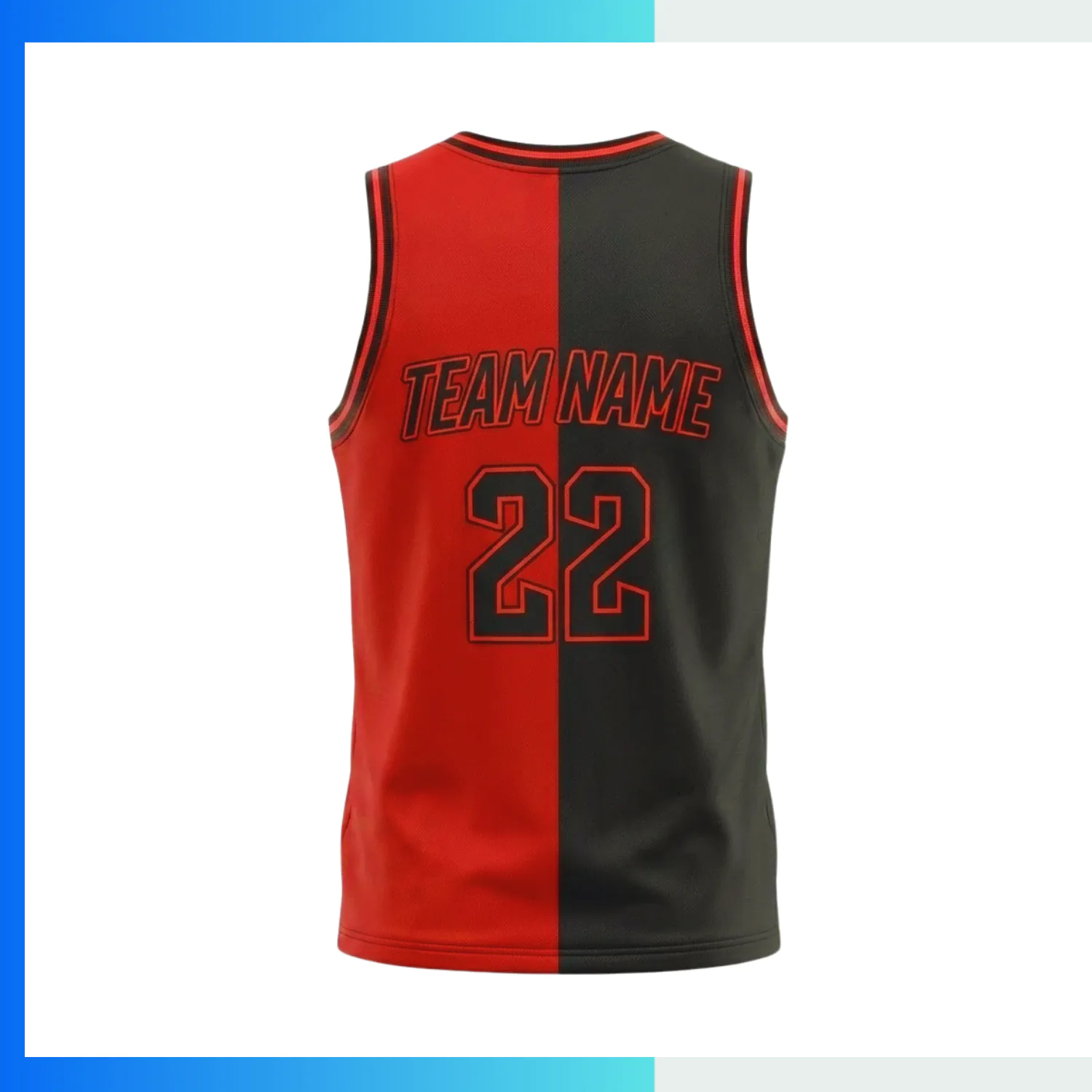 Custom Basketball Jersey – Lightweight Birdseye Mesh Sublimation Round Neck - Image 2