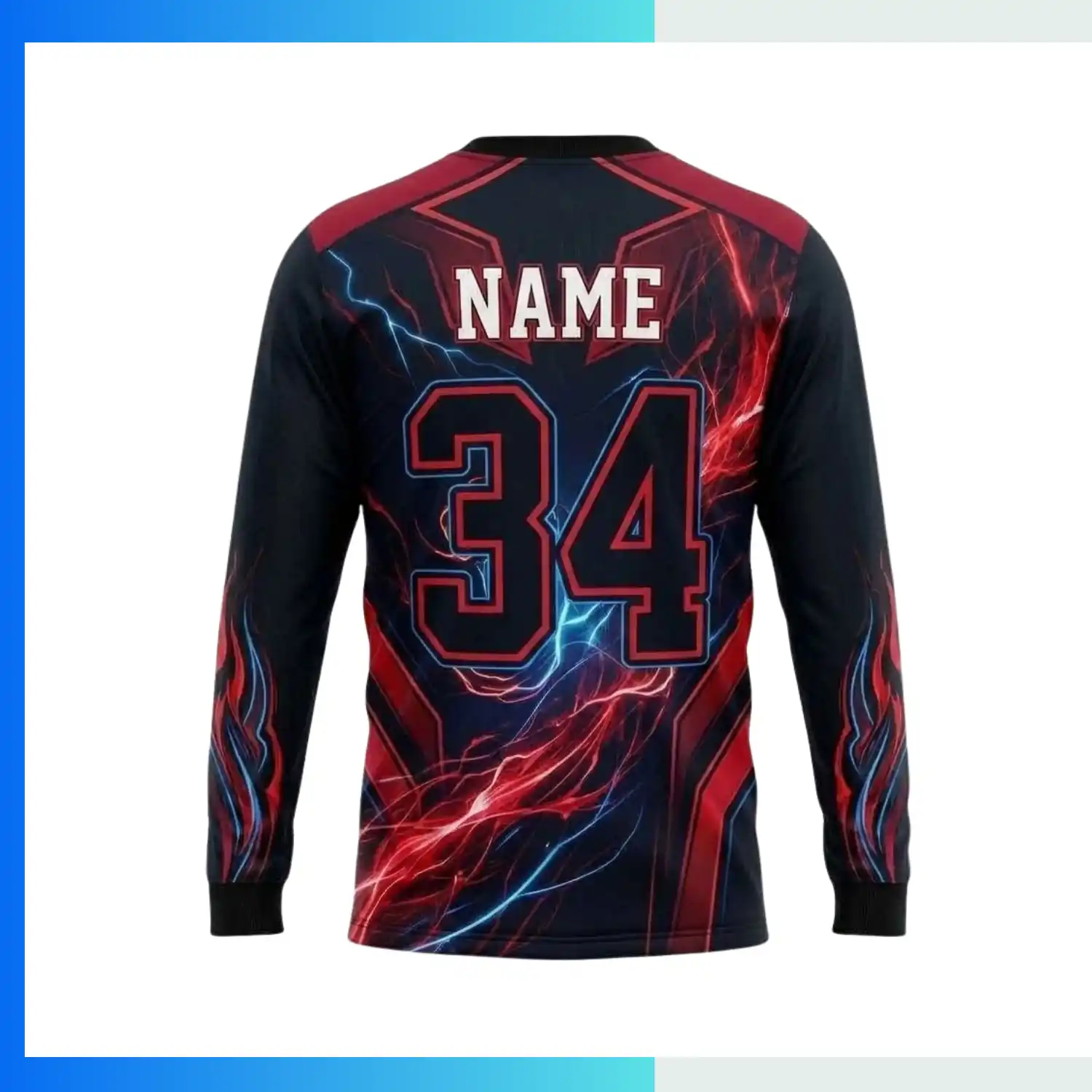 Custom Spandex Long Sleeve V-Neck Soccer Jersey with 180G 4-Way Stretch Full Sublimation Teamwear - Image 2