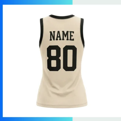 Alternative view of Custom Women’s V-Neck Basketball Jersey with 50D 100g Mesh