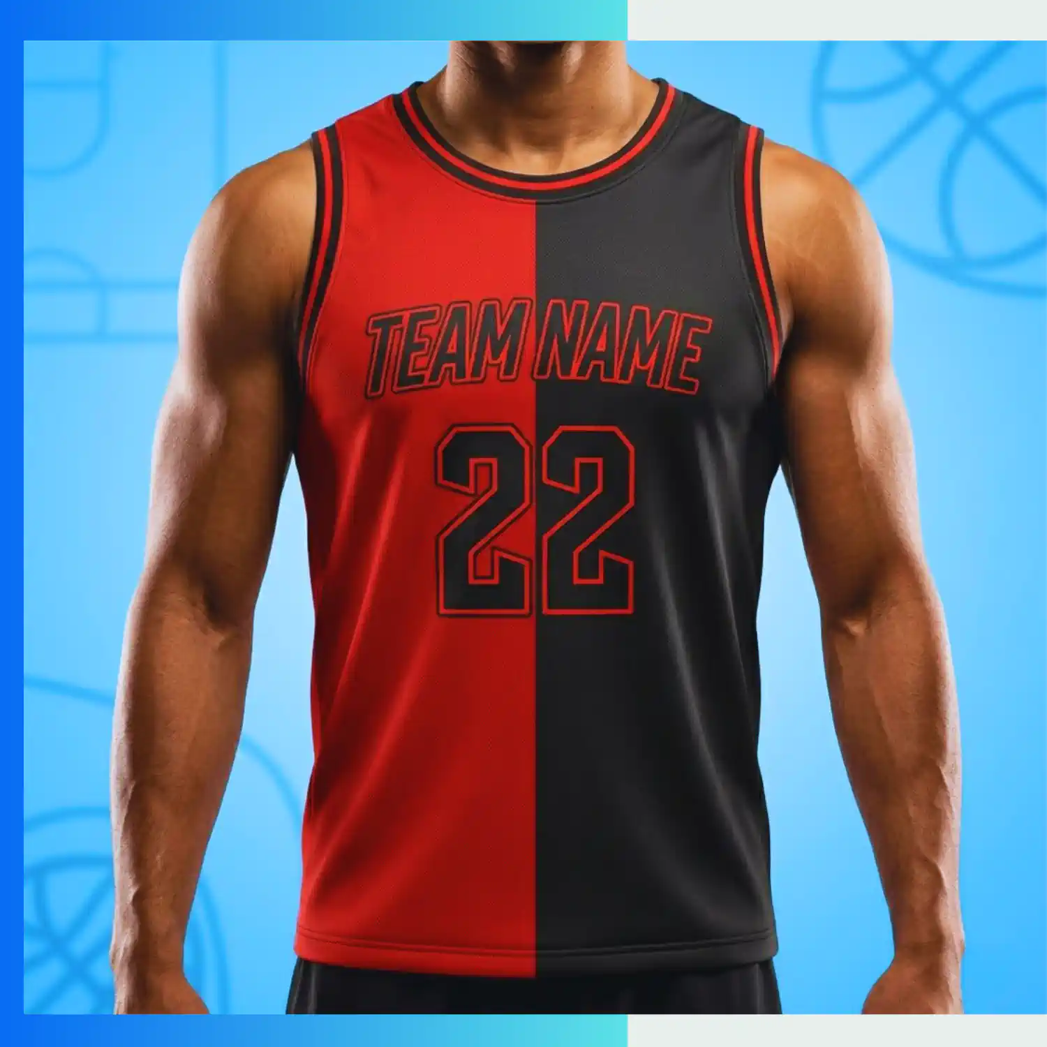 Custom Basketball Jersey – Lightweight Birdseye Mesh Sublimation Round Neck - Image 3