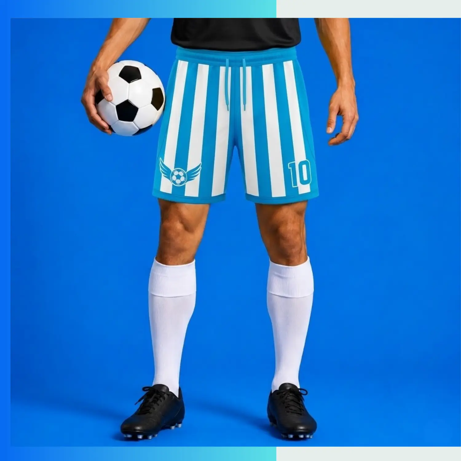 Custom 180G Spandex Interlock Soccer Shorts – Compression 4-Way Stretch Performance Football Shorts - Image 3