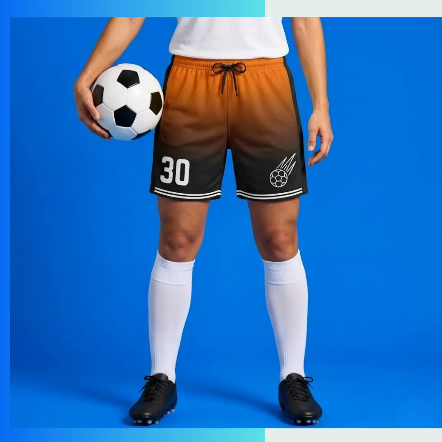 Custom Women’s Compression Soccer Shorts – 180G Spandex Interlock 4-Way Stretch Sublimation - Image 3
