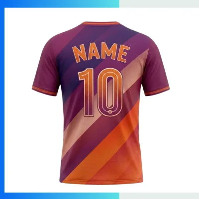 Alternative view of Custom Men's & Youth Soccer Round Neck Jerseys with 150G Interlock