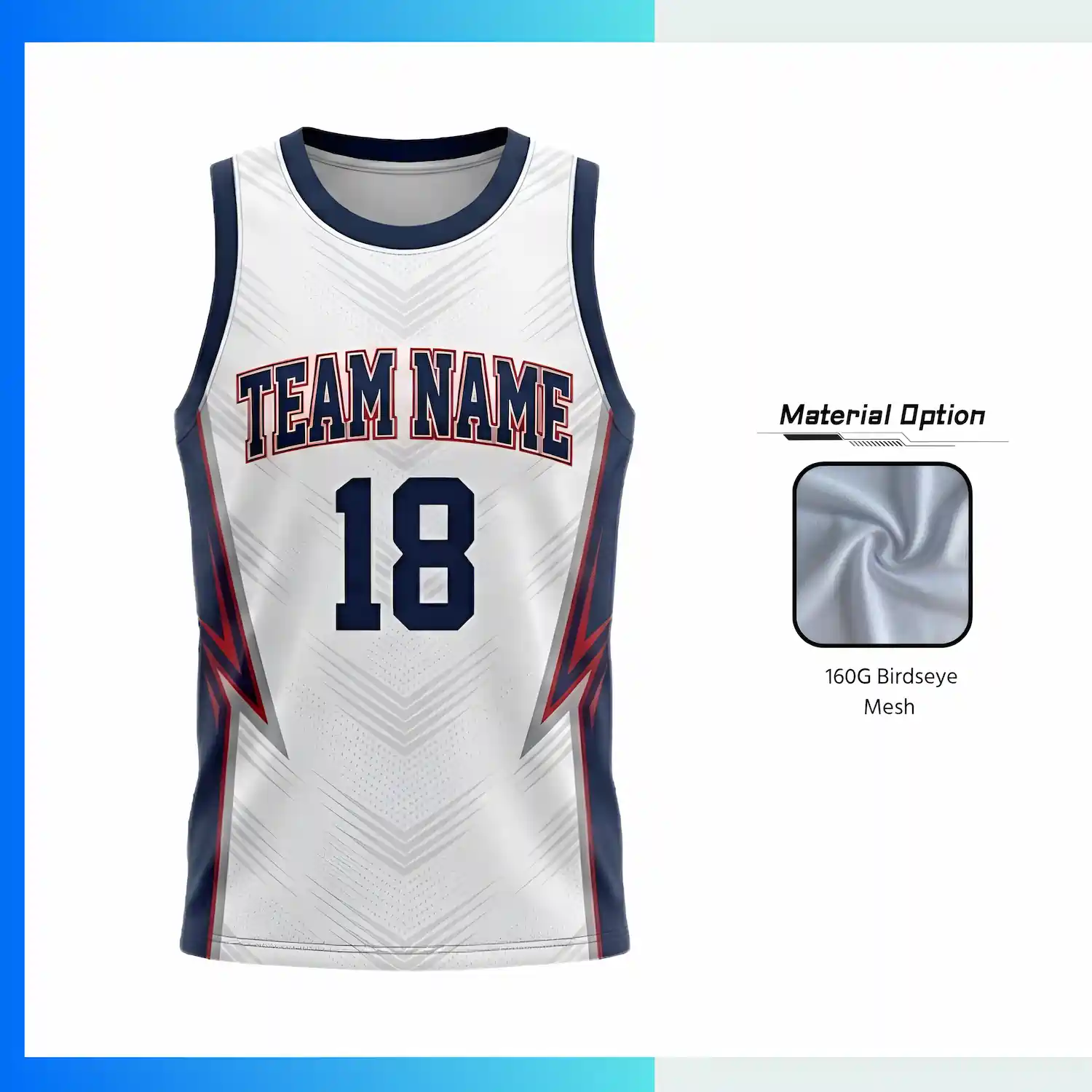 Custom Basketball Jersey – Elite Birdseye Mesh Sublimation Round Neck