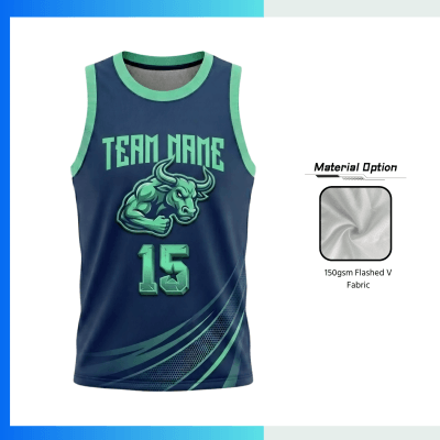 Custom Basketball Jersey β Flashed V Fabric Sublimation Round Neck