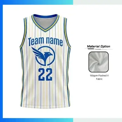 Custom Basketball Jersey V-Neck – Ultra-Lightweight with 50D 100G Mesh
