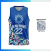 Custom Basketball Jersey V-Neck with 160G Jacquard Fabric
