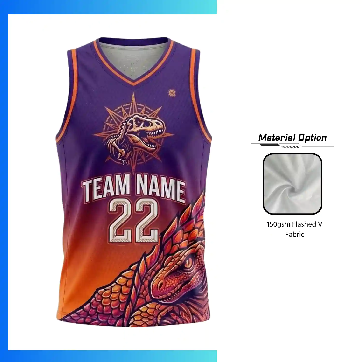 Custom Elite V-Neck Basketball Jersey with 150G Flashed V Fabric