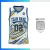 Custom Basketball Jersey V-Neck with Side Panels with 130G Butterfly Mesh
