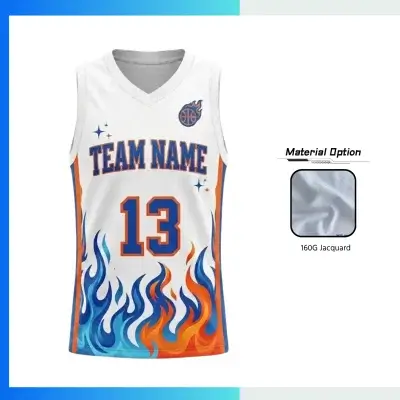 Custom Premium Basketball Jersey V-Neck with Side Panels with 160G Jacquard Fabric