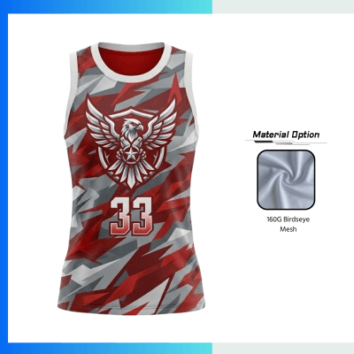 Women’s & Youth Basketball Jersey – Birdseye Mesh Sublimation Round Neck
