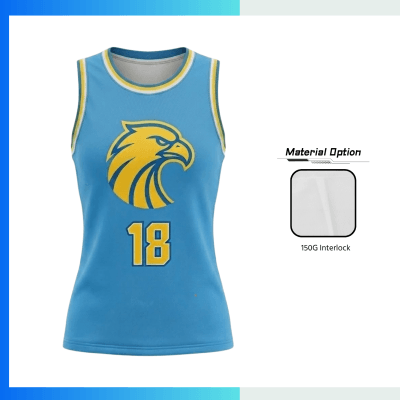 Women’s & Youth Basketball Jersey – Pro Interlock 150gsm Sublimation Round Neck