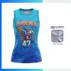 Women’s & Youth Basketball Jersey – Short Hole Mesh 150gsm Sublimation Round Neck