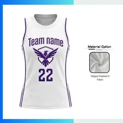 Custom Youth & Women’s Basketball Jersey with 150G Flashed V Fabric