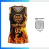 Custom Women’s V-Neck Basketball Jersey with 130G Butterfly Mesh