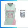 Custom Women’s V-Neck Basketball Jersey with 160G Jacquard Fabric