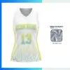 Custom Women’s Basketball Jersey V-Neck with Side Panels with 50D 100g Mesh