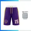 Custom Interlock Basketball Shorts with Sublimation Printing with 150G Interlock