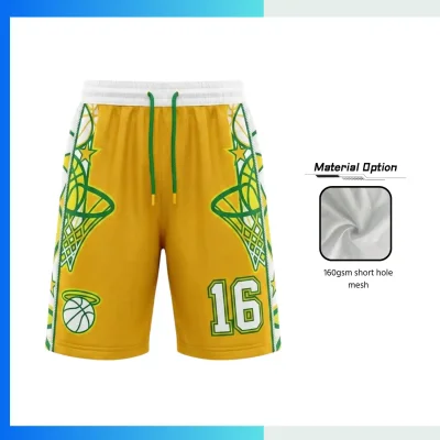 Custom Basketball Shorts With 150G Short Hole Mesh
