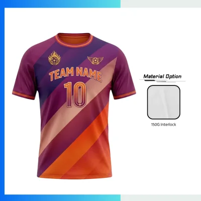 Custom Men's & Youth Soccer Round Neck Jerseys with 150G Interlock
