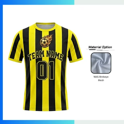 Custom Men’s & Youth Soccer Jerseyswith 160G Birdseye Mesh - Round Neck