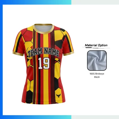Custom Women’s Breathable Soccer Jersey with 160G Birdseye Mesh