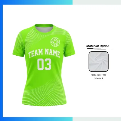 Custom Premium Women’s Soccer Jersey with 180G Silk-Feel Interlock