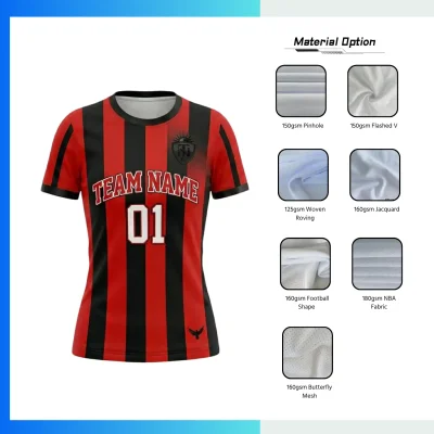 Custom Women's Performance Soccer Jersey – Round Neck | Choose Your Mesh Fabric