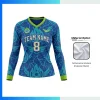 Women’s Long Sleeve V-Neck Soccer Jersey – Custom Sublimation Contoured Teamwear