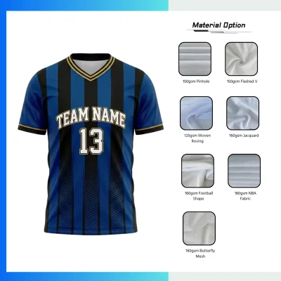 Custom VIP V-Neck Soccer Jersey – 4 Fabric Options | Full Sublimation Team Kit