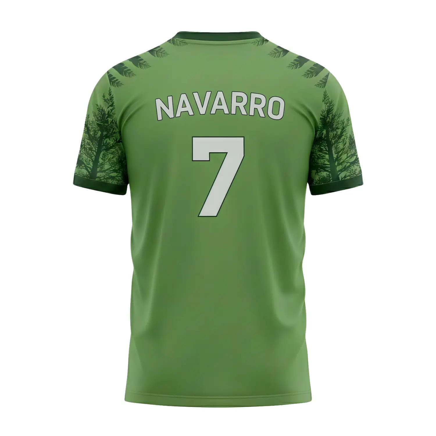 Soccer player in a custom black and orange spandex interlock jersey with classic V-neck, showcasing athletic compression fit