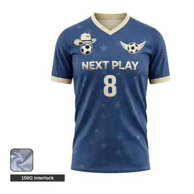 Comparison of three custom women's soccer jerseys showing Birdseye Mesh, Premium Micro-Mesh, and Hybrid Mesh Panel fabrics