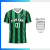 Custom Performance V-Neck Soccer Jersey with 180G Spandex Interlock Compression Fit Team Jersey