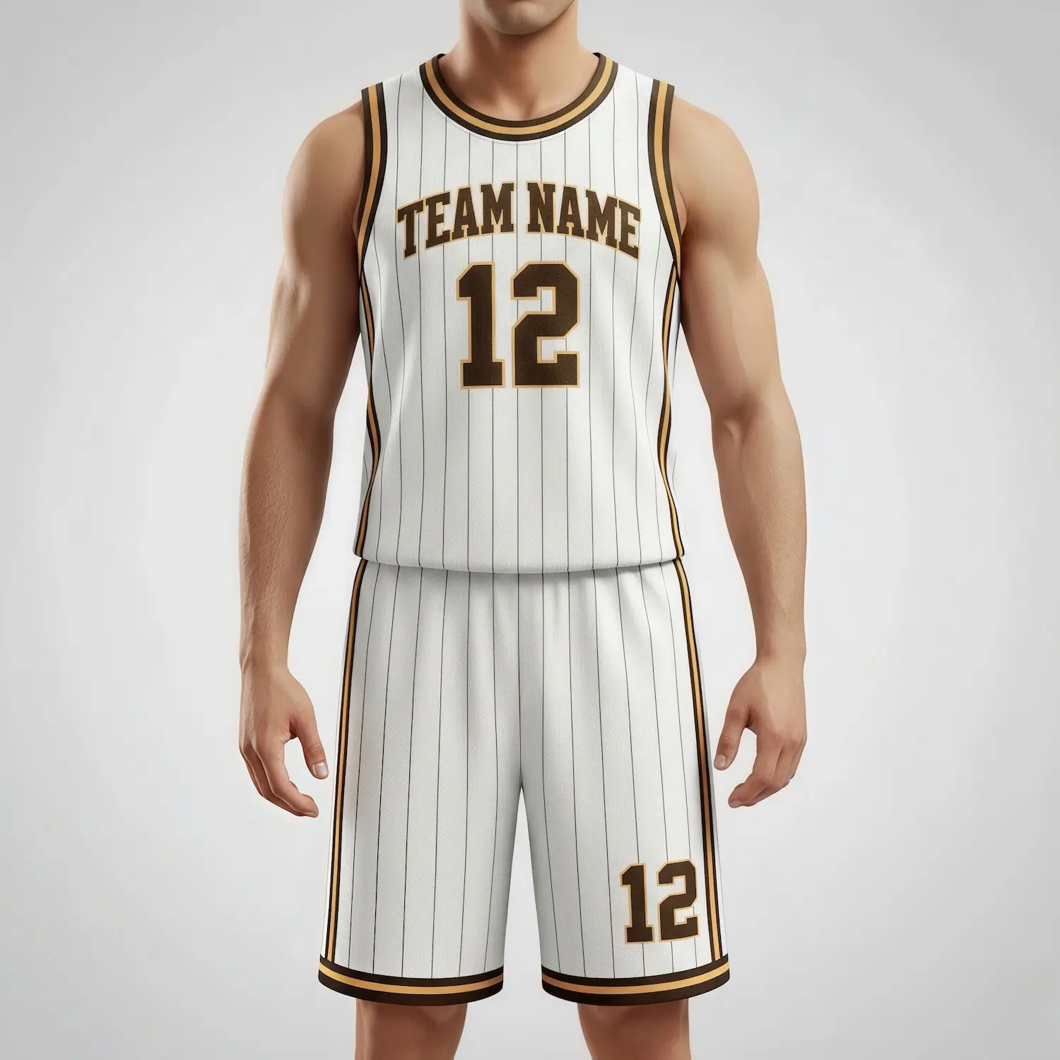 Ultra-lightweight 100G Birdseye Mesh basketball uniform kit with sublimated jersey and shorts for ultimate airflow.