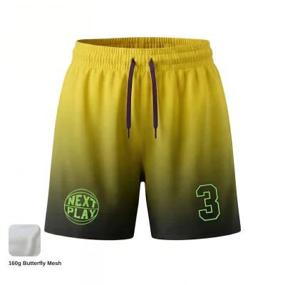 Female basketball player wearing 2-inch inseam premium Butterfly Mesh shorts