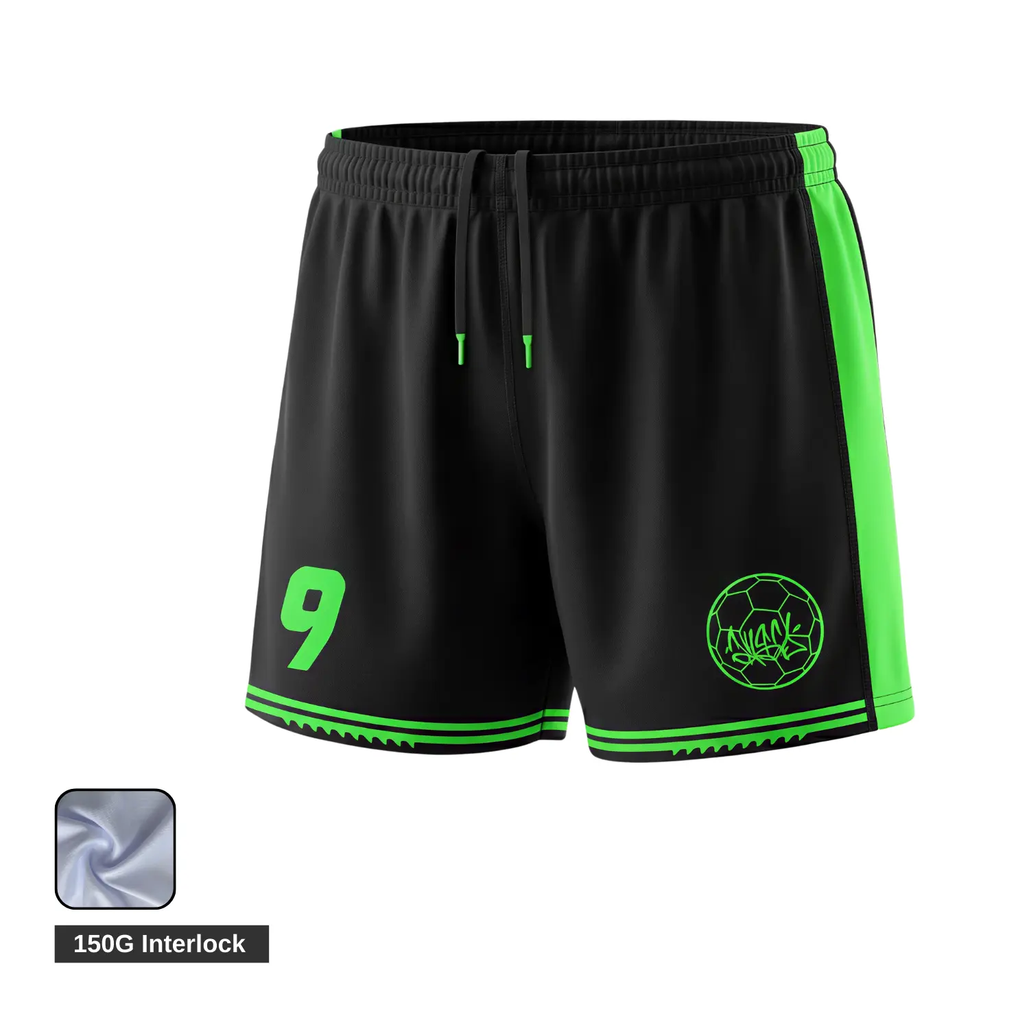 Women's soccer team wearing contoured interlock shorts during a match