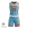 Women's-specific 130G Butterfly Mesh basketball uniform kit with textured fabric and a contoured fit for enhanced cooling.