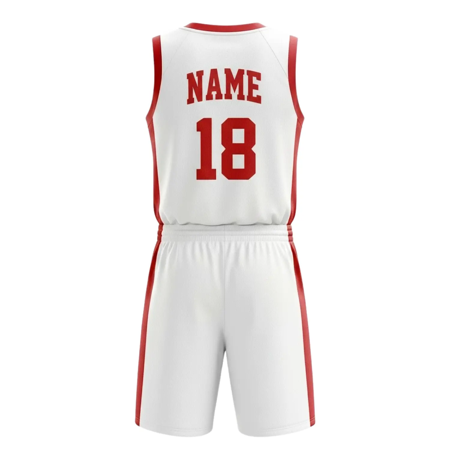V-neck basketball uniform kit with a classic collar and the distinctive woven texture of 160G Jacquard fabric.