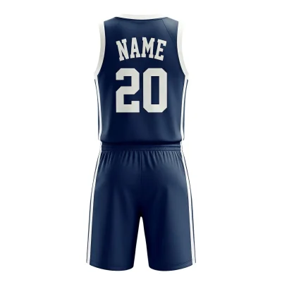 V-neck basketball uniform kit with a classic collar, made from heavyweight 180G NBA-style jacquard fabric.