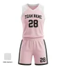 Women's-specific V-neck basketball uniform kit with a classic collar, contoured fit, and durable 150G Interlock fabric.