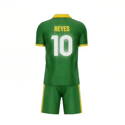 Soccer team wearing complete spandex uniform sets with flat lapel neck jerseys and matching compression shorts