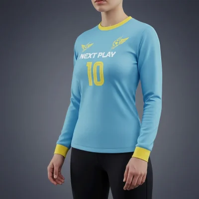 Elite soccer team wearing luxury long sleeve silk-feel jerseys during professional match