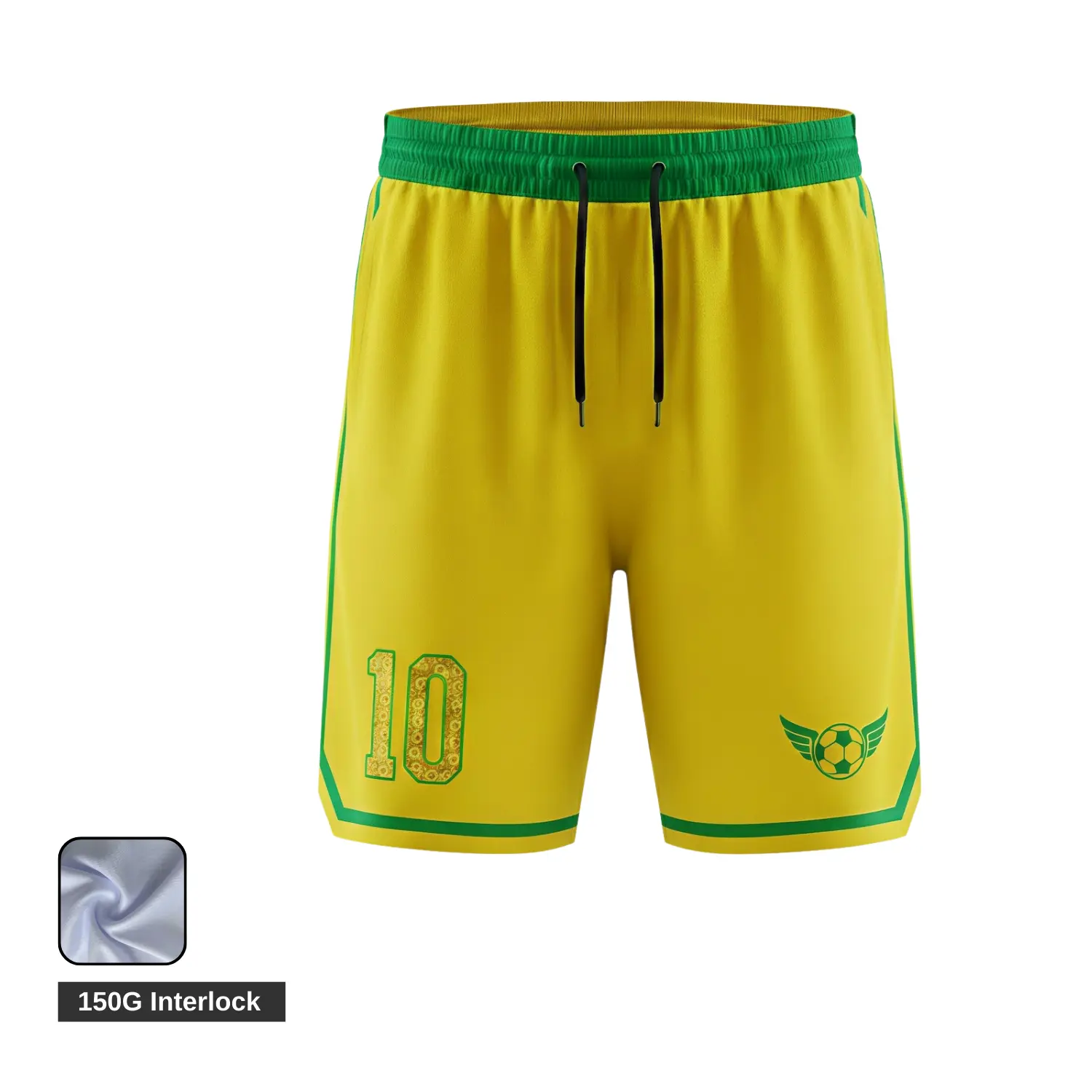 Soccer player wearing classic interlock soccer shorts during a match