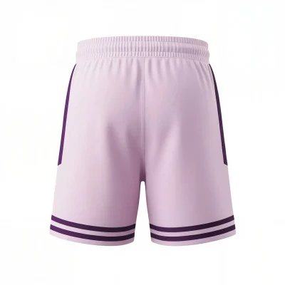 Female athlete wearing 2-inch inseam 150 Interlock basketball shorts Caption: The BKB-02-INT features a 2-inch inseam and premium 150 Interlock fabric for ultimate comfort, ventilation, and mobility.