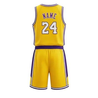 Premium 180G NBA-style jacquard fabric basketball uniform kit with structured jersey and shorts for a professional look.